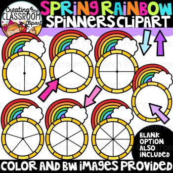 Spring Clipart Spinners Bundle {Math, Counting Clipart}, image 4