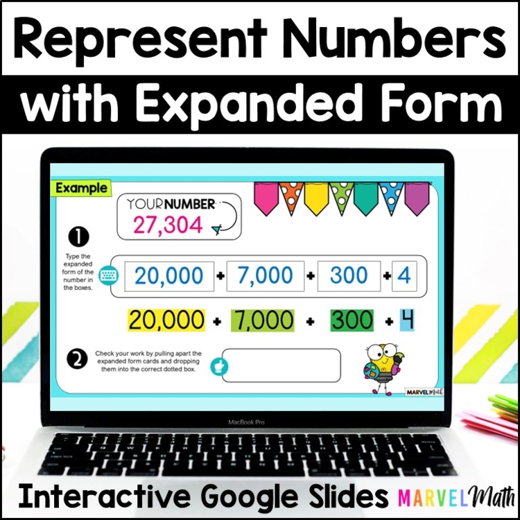 3rd and 4th grade Expanded Form - Google Classroom - Digital Math Station