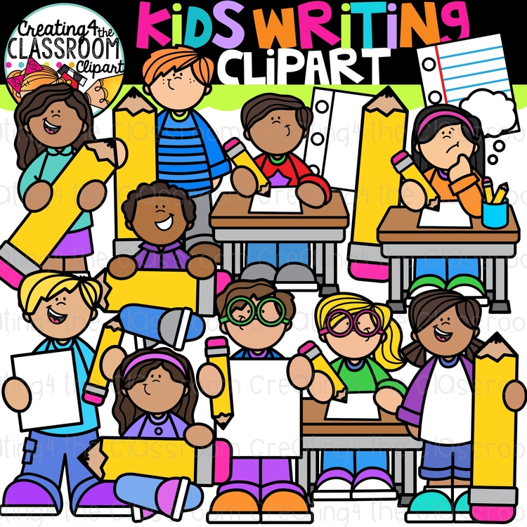 Kids Writing Clipart {Writing, Kid Clipart}