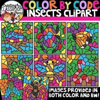 Color by Code Mystery Mix 5 Clipart Bundle {Creating4 the Classroom}, image 2