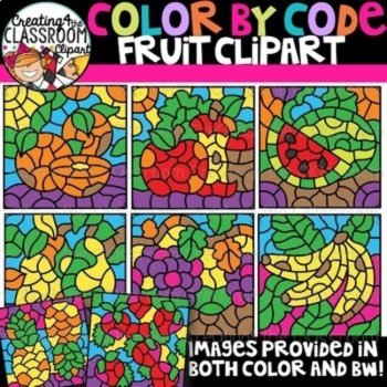 Color by Code Mystery Mix 5 Clipart Bundle {Creating4 the Classroom}, image 3