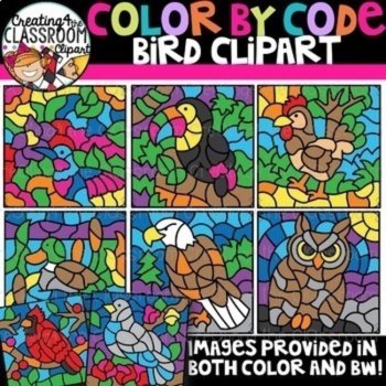 Color by Code Mystery Mix 5 Clipart Bundle {Creating4 the Classroom}, image 4