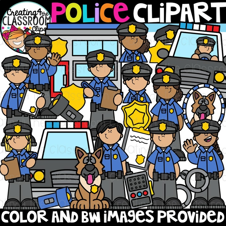 Police Clipart {Community Helpers Clipart}