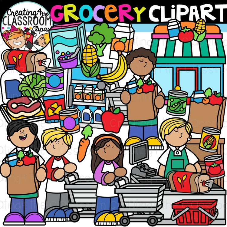 Grocery Store Clipart {Community Helpers Clipart}