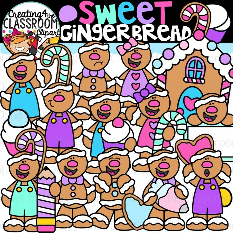 Sweet Gingerbread Clipart {Gingerbread Clipart}