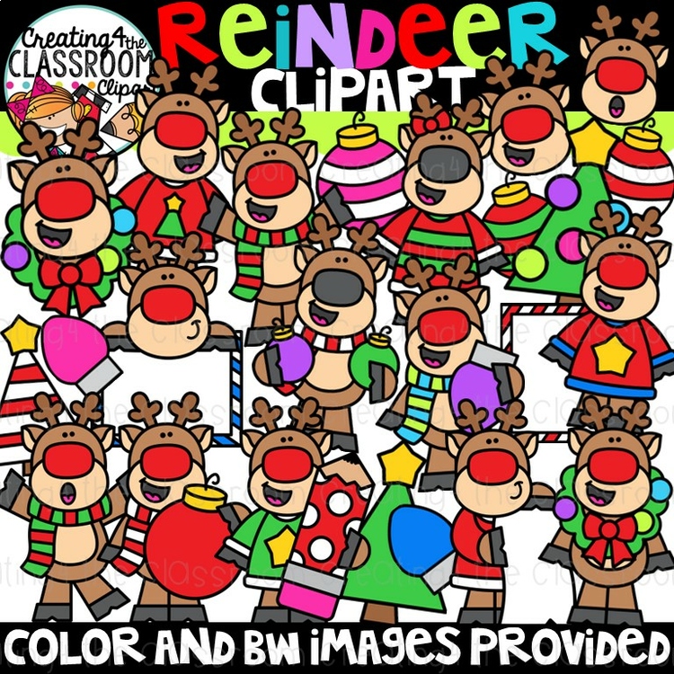 Reindeer Clipart {Christmas Clipart}