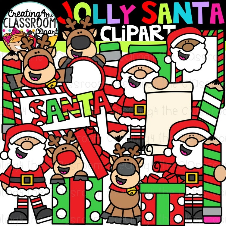 Jolly Santa Clipart {Christmas Clipart}