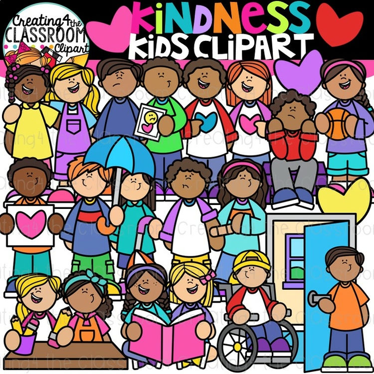 Kindness Kids Clipart {Student emotions and feelings}
