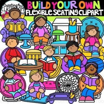 Kids Clipart Bundle {Flexible Seating, Creating4 the Classroom}, image 4