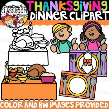 Thanksgiving Dinner Clipart {Thanksgiving Clipart}, image 2