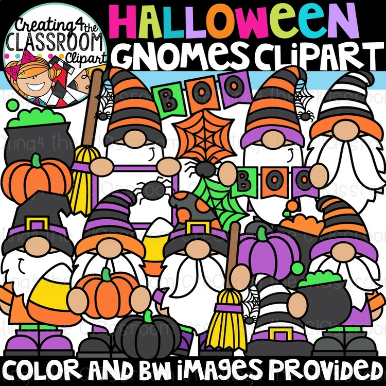Halloween Gnomes Clipart {Gnome Clipart}