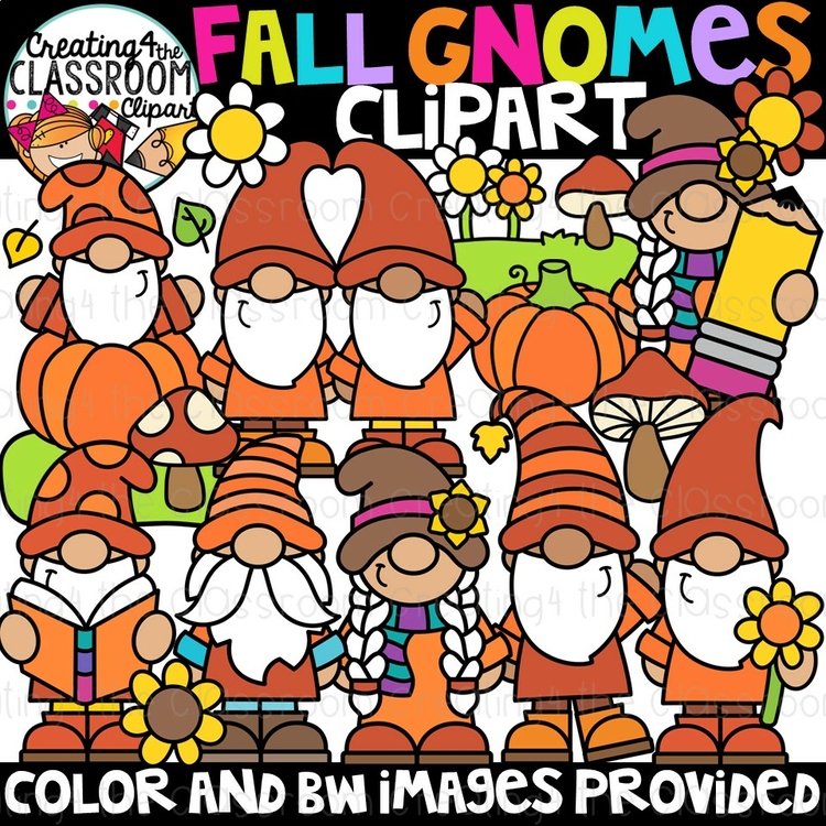 Fall Gnomes Clipart {Gnome Clipart}