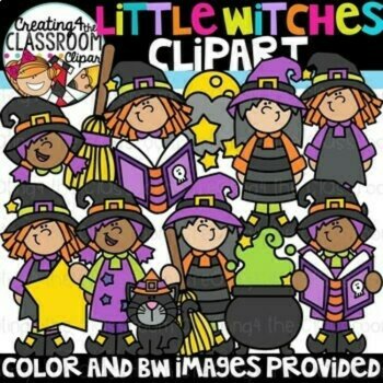 Halloween Clipart Bundle {Witches, pumpkins, and Halloween}, image 3