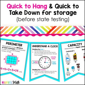 3rd Grade Measurement Word Wall Banner - Vocabulary Bunting, image 2