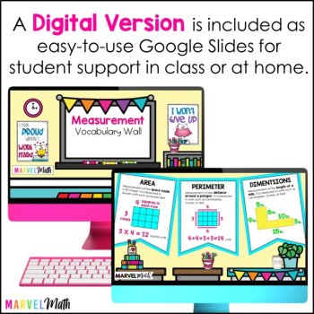 3rd Grade Measurement Word Wall Banner - Vocabulary Bunting, image 4