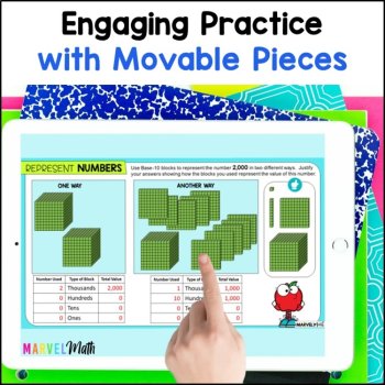 Place Value with Base Ten Blocks - Place Value Activities - Digital, image 2