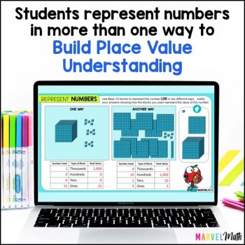 Place Value with Base Ten Blocks - Place Value Activities - Digital, image 3