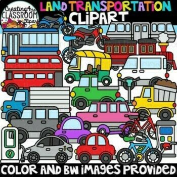 Transportation Clipart Bundle {Air, land, sea, community vehicles}, image 4