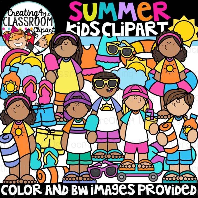 Summer Kids Clipart {Summer Clipart}