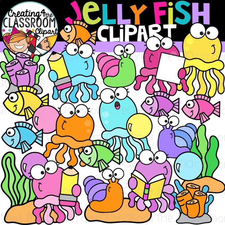 Jellyfish Clipart {Ocean Clipart}