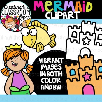 Mermaid Clipart {Ocean Clipart}, image 2