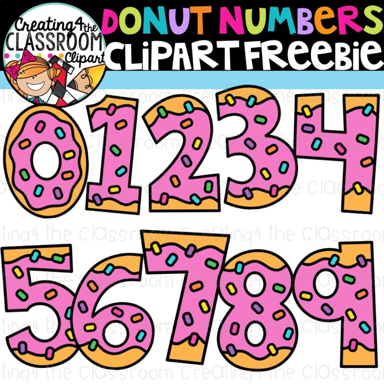 Free Donut Numbers Clipart {Creating4 the Classroom}