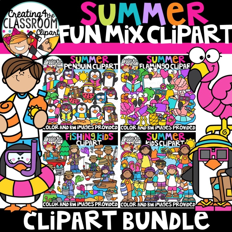 Summer Fun Mix Clipart Bundle