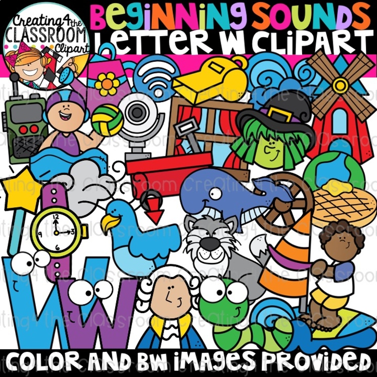 Letter W Clipart {Alphabet Clipart}