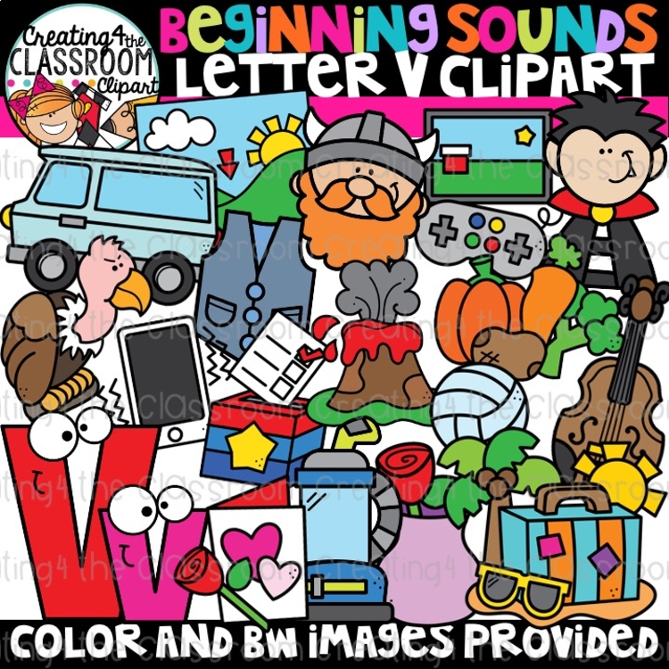 Letter V Clipart {Alphabet Clipart}