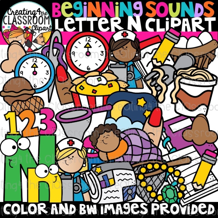 Letter N Clipart {Alphabet Clipart}