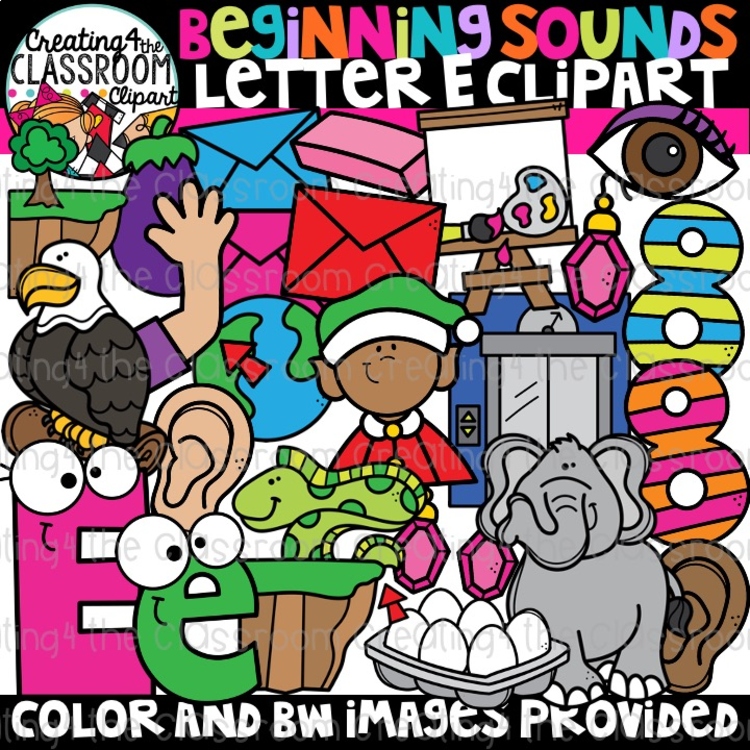 Letter E Clipart {Alphabet Clipart}