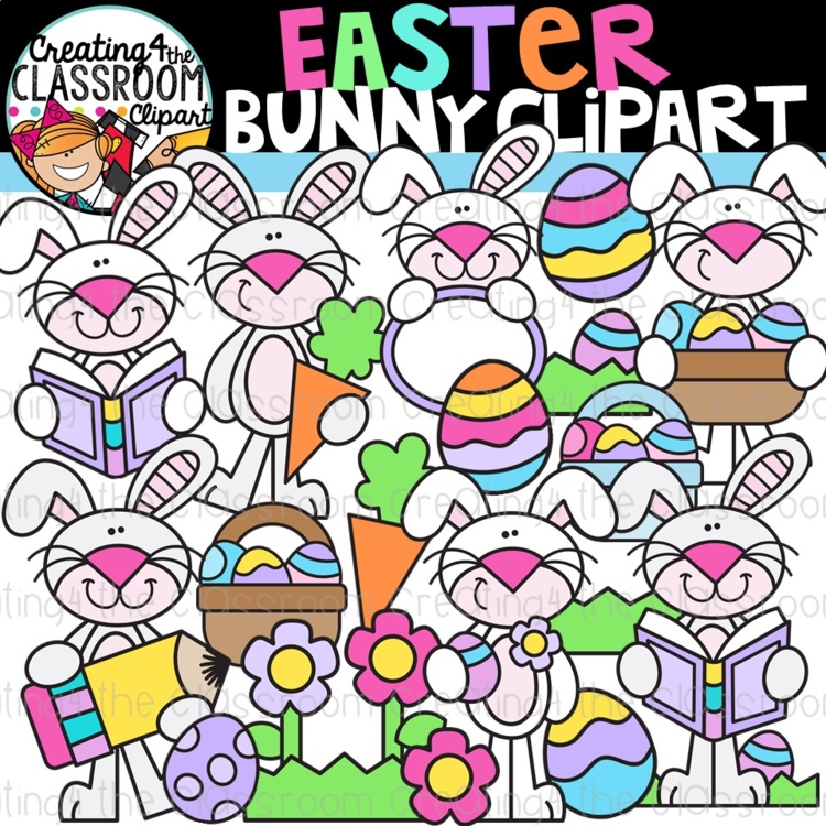Easter Bunny Clipart {Creating4 the Classroom}