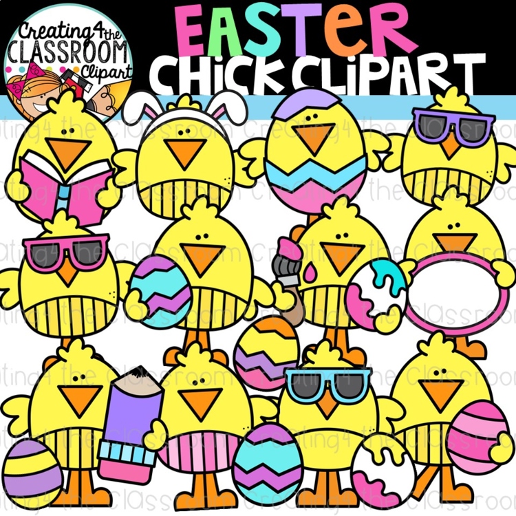 Easter Chicks Clipart {Creating4 the Classroom}