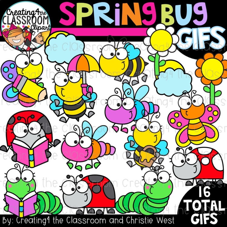 Spring Bug GIFs {Animated Clipart}