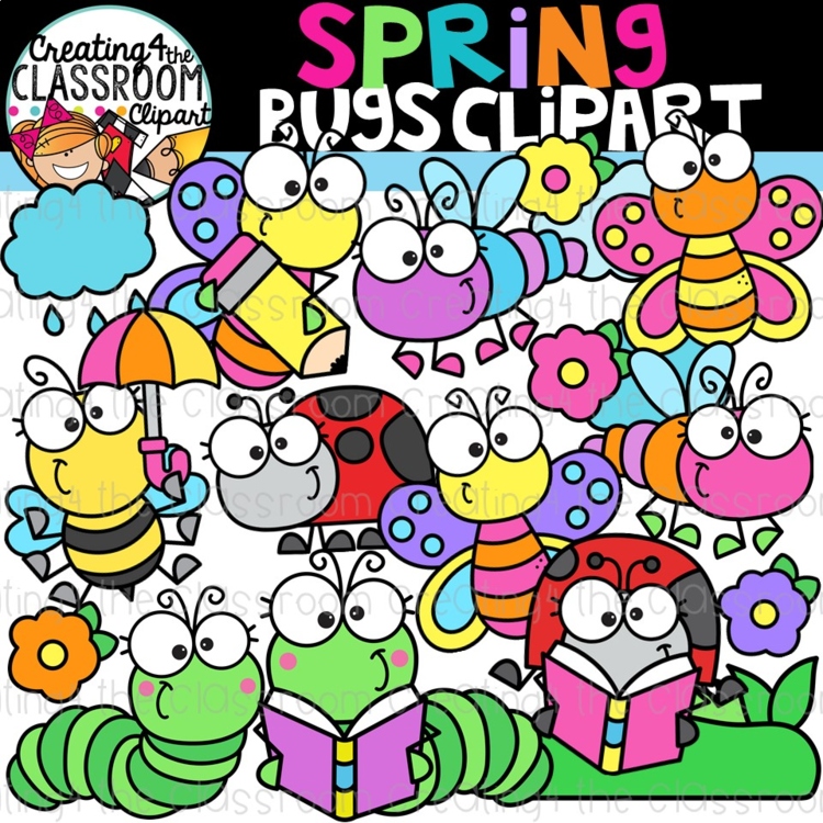 Spring Bugs Clipart {Spring Clipart}