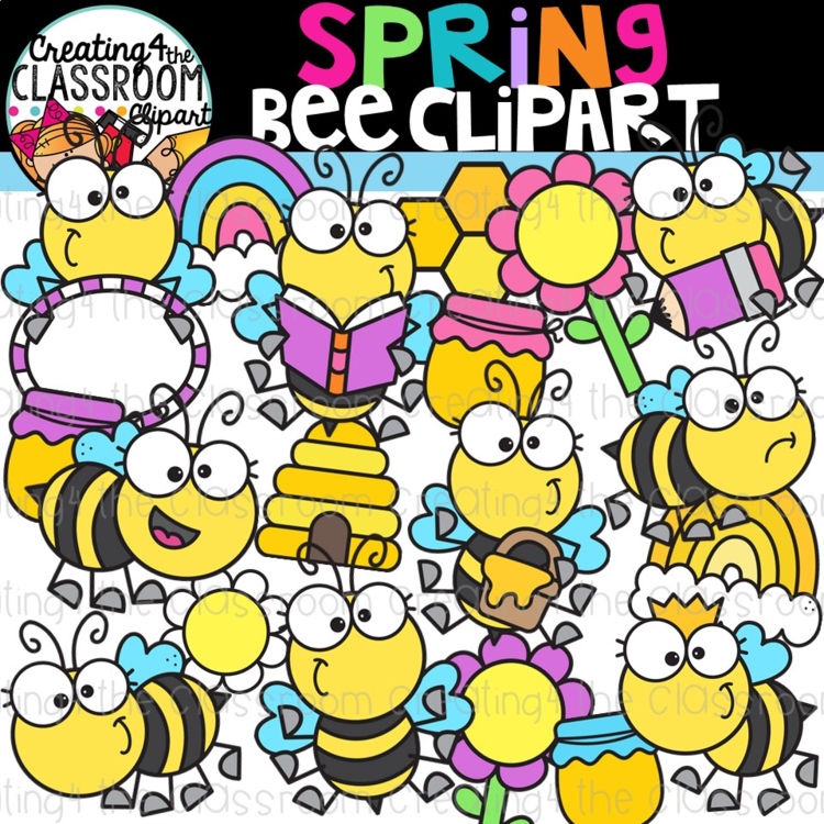 Spring Bee Clipart {Spring Clipart}