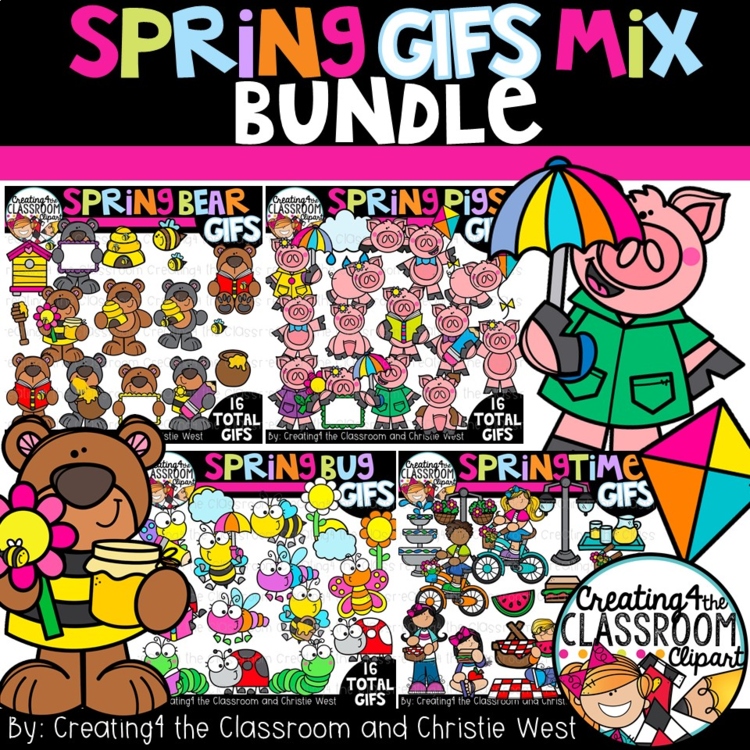 Spring Mix GIFs Bundle {Animated Clipart}