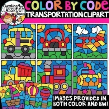 Color By Code Mystery Mix 4 Clipart Bundle {Creating4 the Classroom}, image 2
