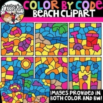 Color By Code Mystery Mix 4 Clipart Bundle {Creating4 the Classroom}, image 3