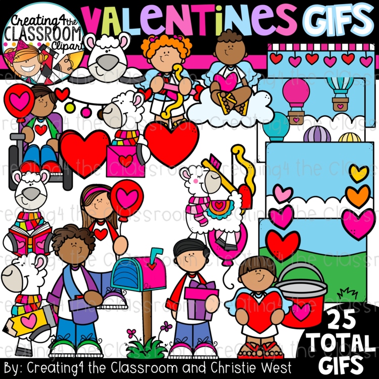 Valentines Day animated GIFs {Distance Learning GIFs}
