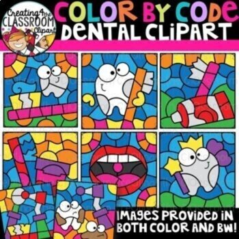 Color By Code Mystery Mix 3 Clipart Bundle {Creating4 the Classroom}, image 2