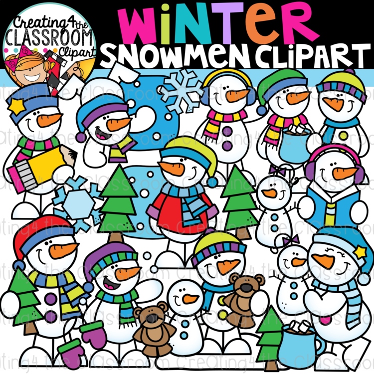 Winter Snowmen Clipart (Winter Clipart)
