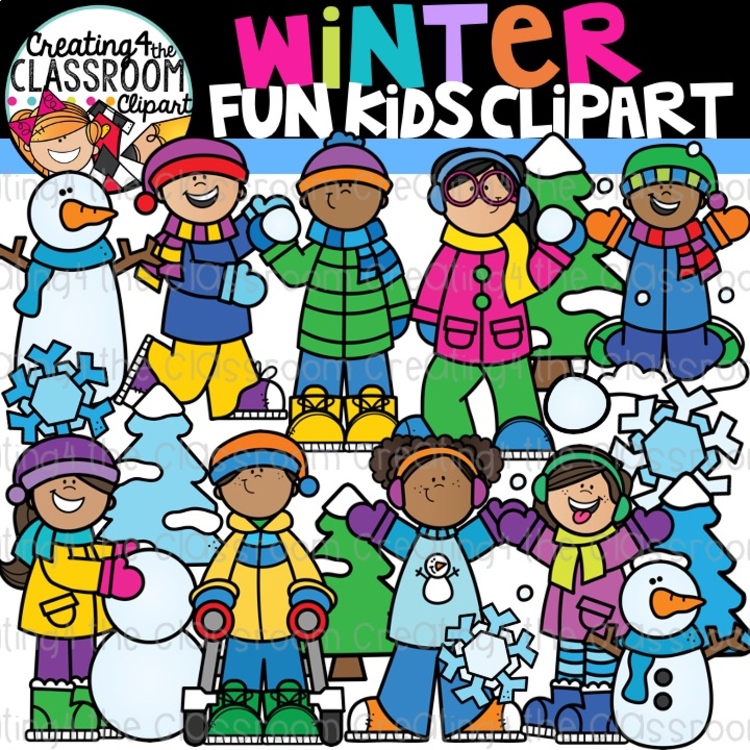 Winter Fun Kids Clipart (Winter Clipart)