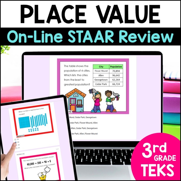 Google Classroom - 3rd Grade Place Value TEKS - Digital Math Station