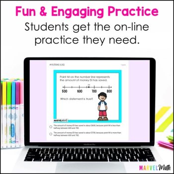Google Classroom - 3rd Grade Place Value TEKS - Digital Math Station, image 2
