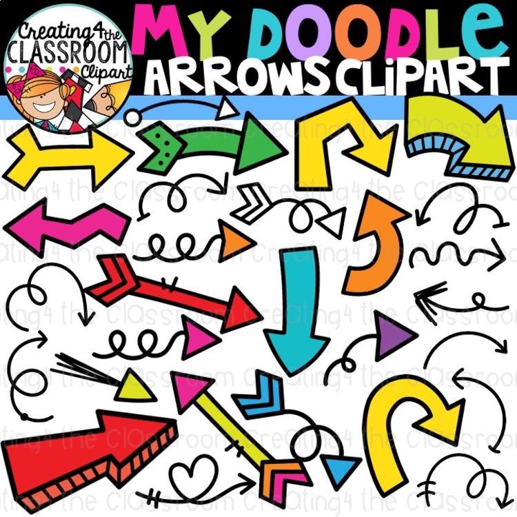 My Doodle Arrows Clipart (Simple Arrows Clipart)