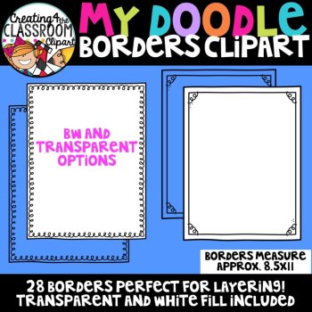 Doodle Borders Clipart (Simple Borders Clipart), image 2