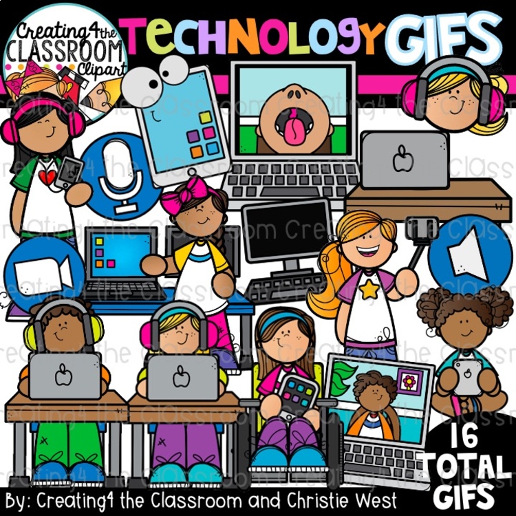 Technology GIFs {Distance Learning GIFs}