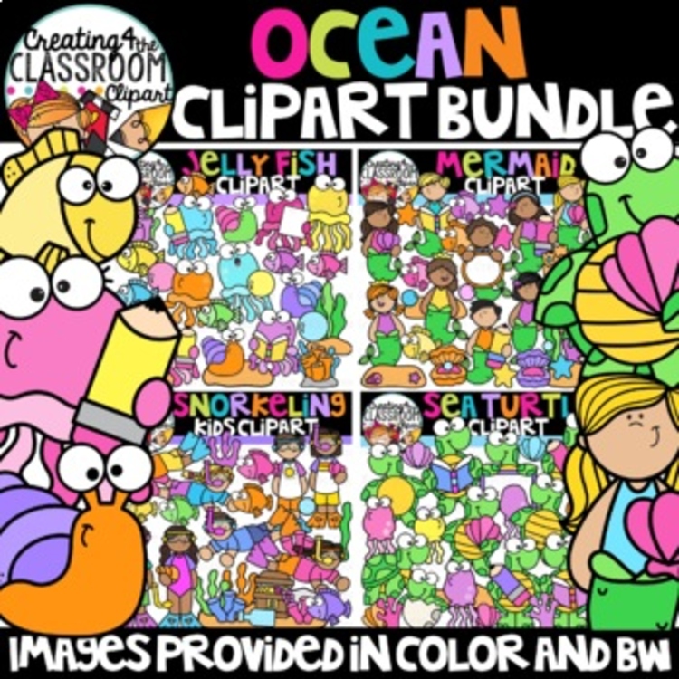 Ocean Clipart Bundle {Creating4 the Classroom}