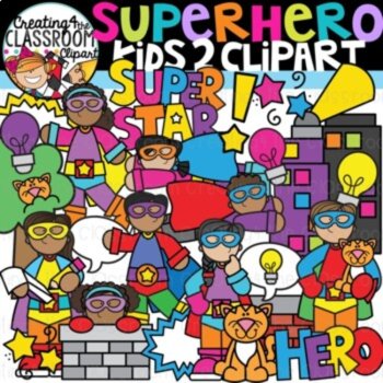Superhero Clipart Bundle {Creating4 the Classroom}, image 2